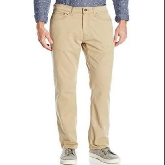Signature Levi Strauss Gold Mens Athletic Jeans 48x32" British Khaki Brand New - Picture 1 of 3